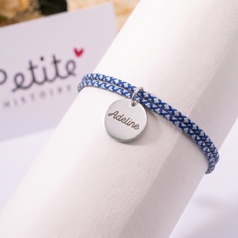 Bracelet double cordon - Ocean Steel "Argent"