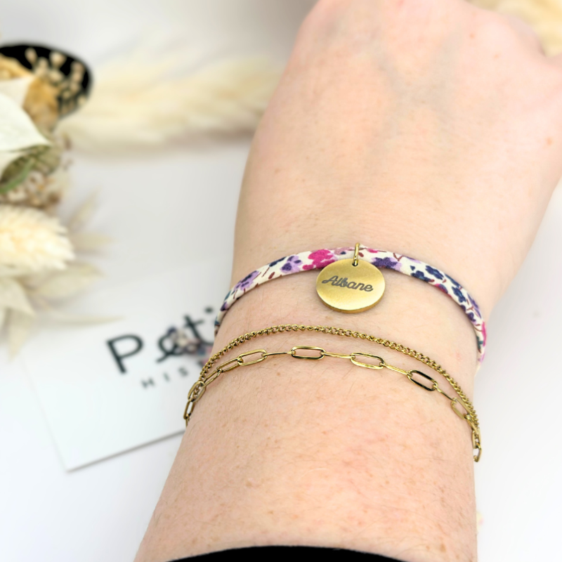 Bracelet Liberty "Jardin des Pivoines" – Plaqué or