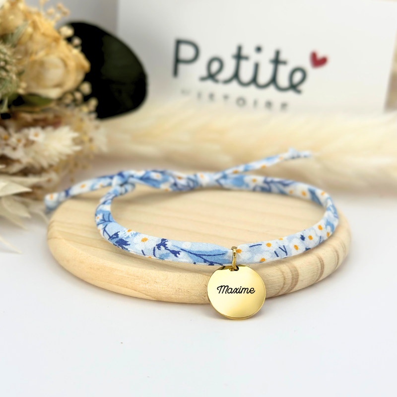 Bracelet Liberty "Marguerite Azur" – Plaqué or