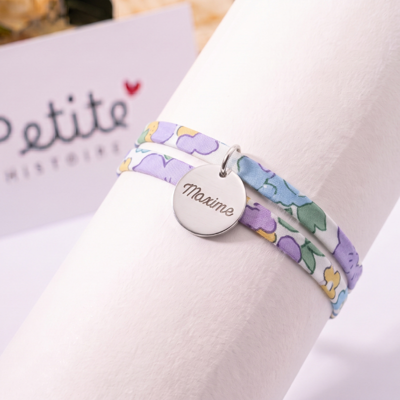 Bracelet Liberty « Violette rose » – Argent