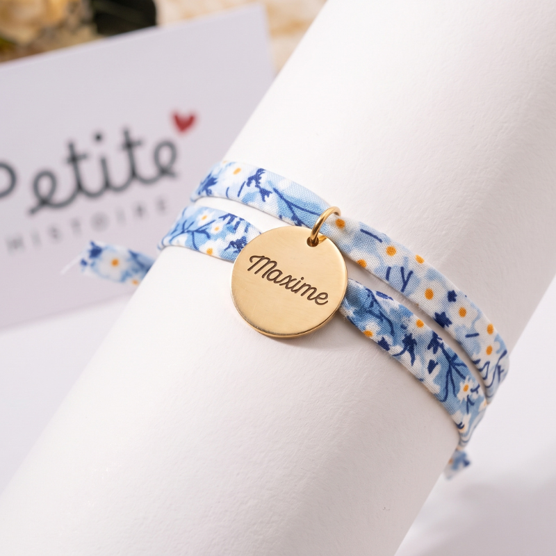 Bracelet Liberty "Marguerite Azur" – Plaqué or