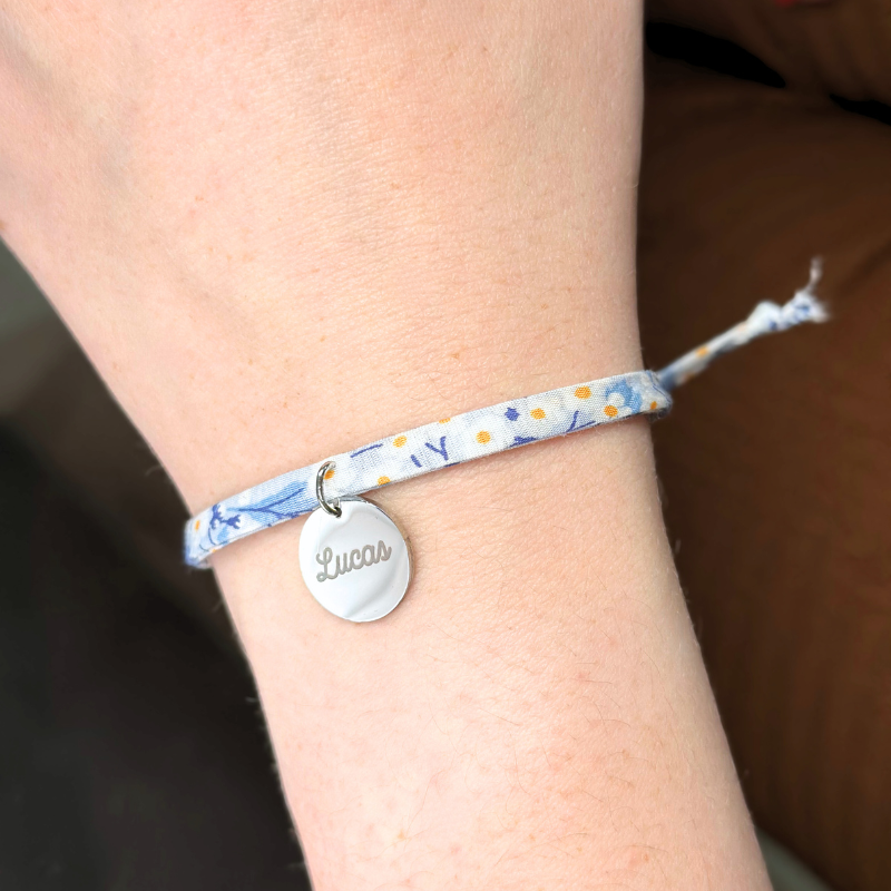 Bracelet Liberty "Marguerite Azur" – Argent