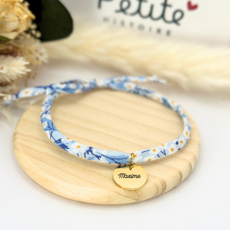 Bracelet Liberty "Marguerite Azur" – Plaqué or