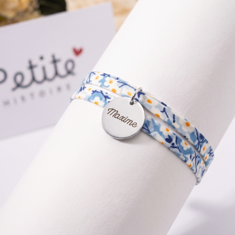 Bracelet Liberty "Marguerite Azur" – Argent