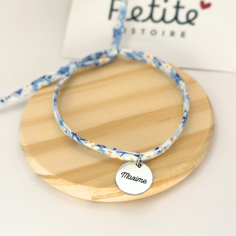 Bracelet Liberty "Marguerite Azur" – Argent