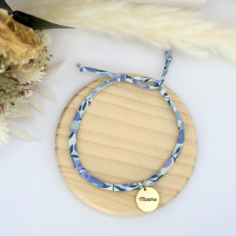 Bracelet Liberty "Pétale Bleu" – Plaqué or