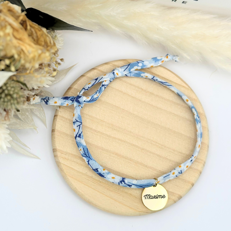 Bracelet Liberty "Marguerite Azur" – Plaqué or