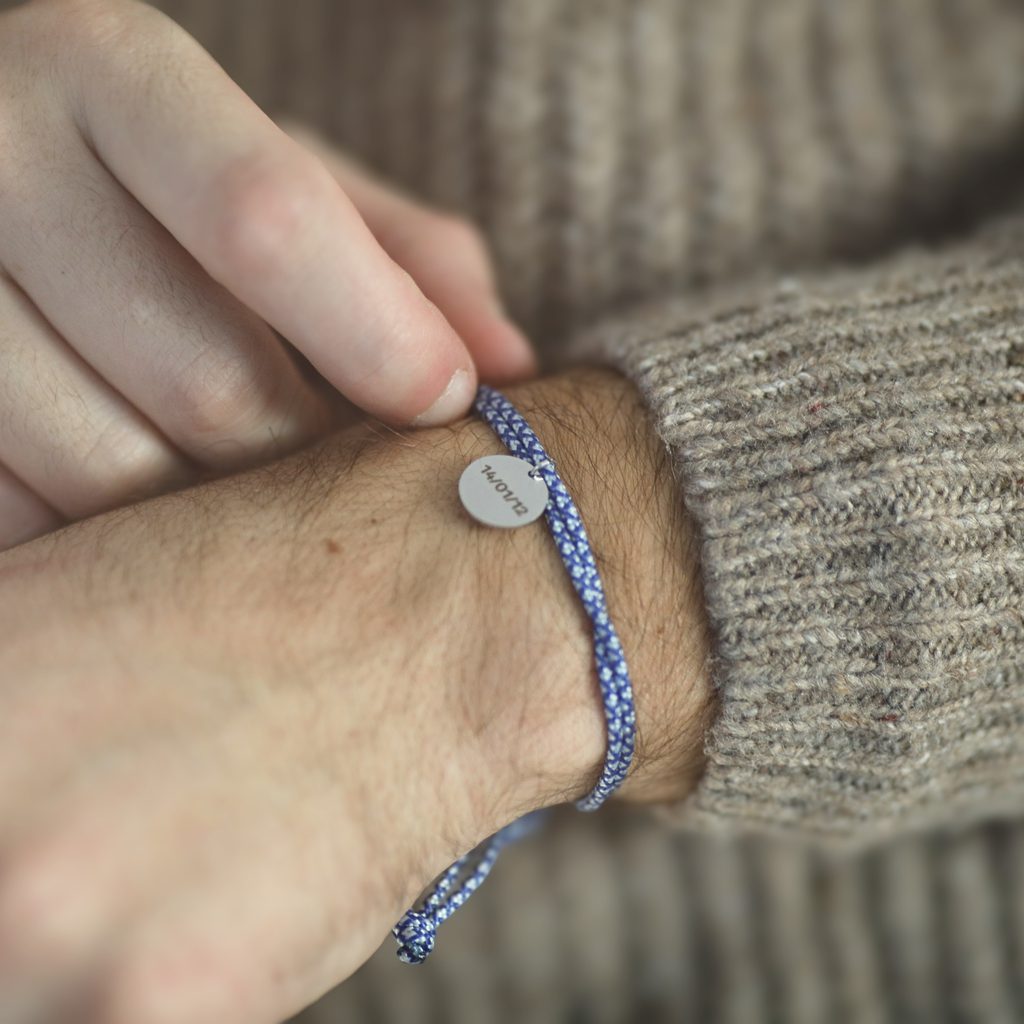 Bracelet double cordon - Ocean Steel "Argent"